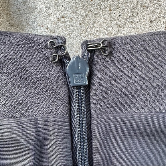 LOFT Dove Grey Ruffle Stretch Lined Pencil Skirt - Picture 6 of 12